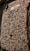Men's Pastel Floral Corduroy Kurta - Subtle Blue & Pink Bloom