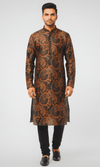 Brown and Gold Paisley Kurta