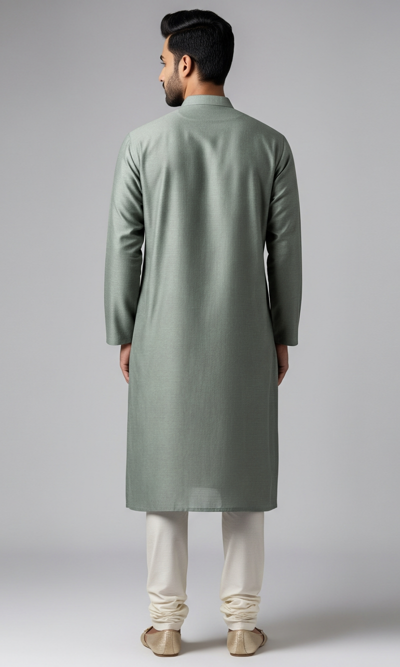 Classic Sage Green Men’s Kurta