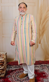 Men’s Multicolor Striped Cotton Kurta