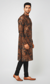Brown and Gold Paisley Kurta