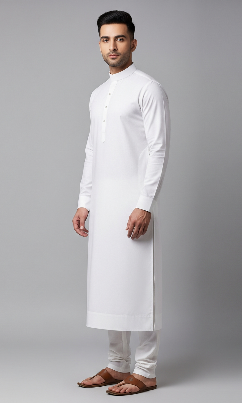 Classic White Kurta For men