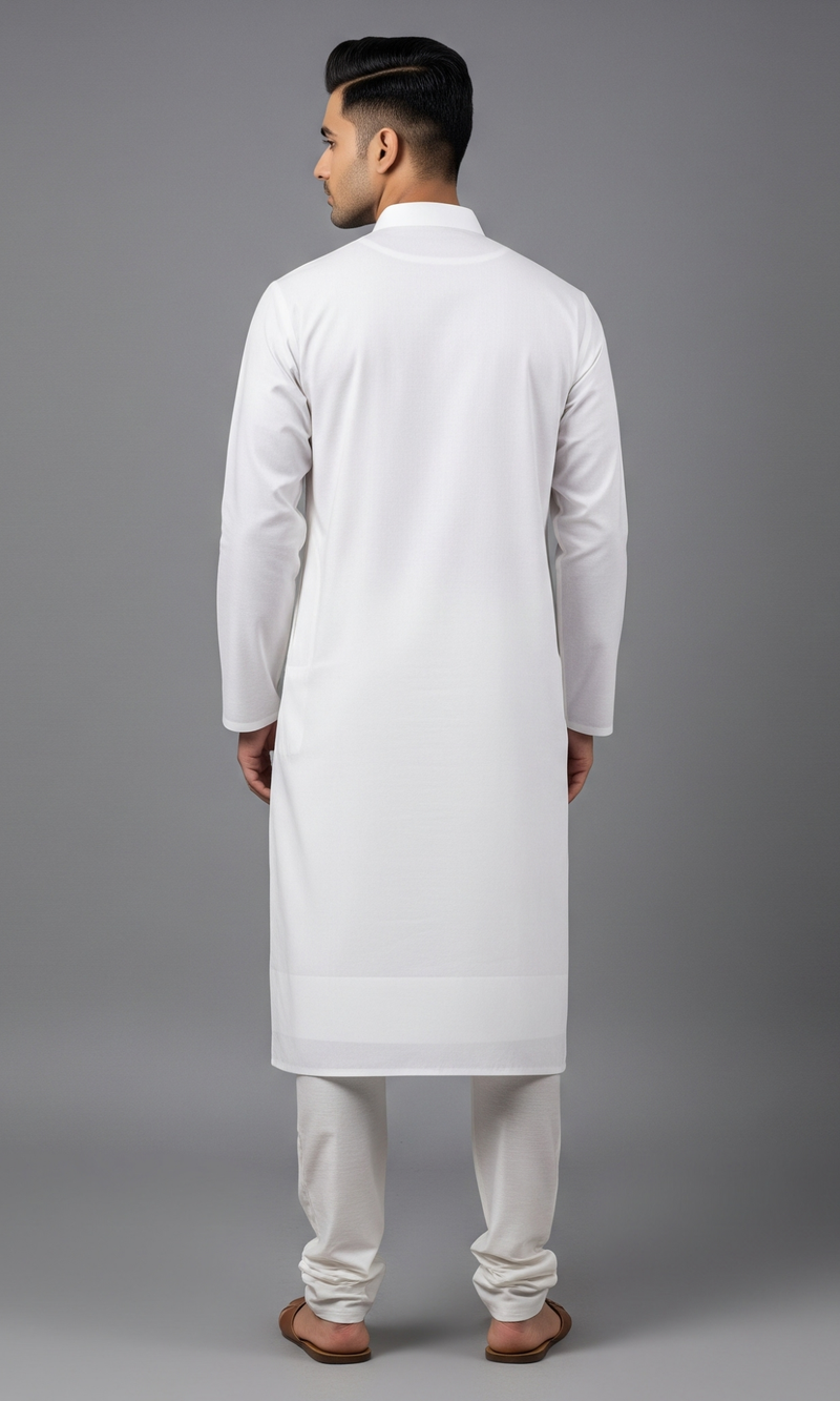 Classic White Kurta For men