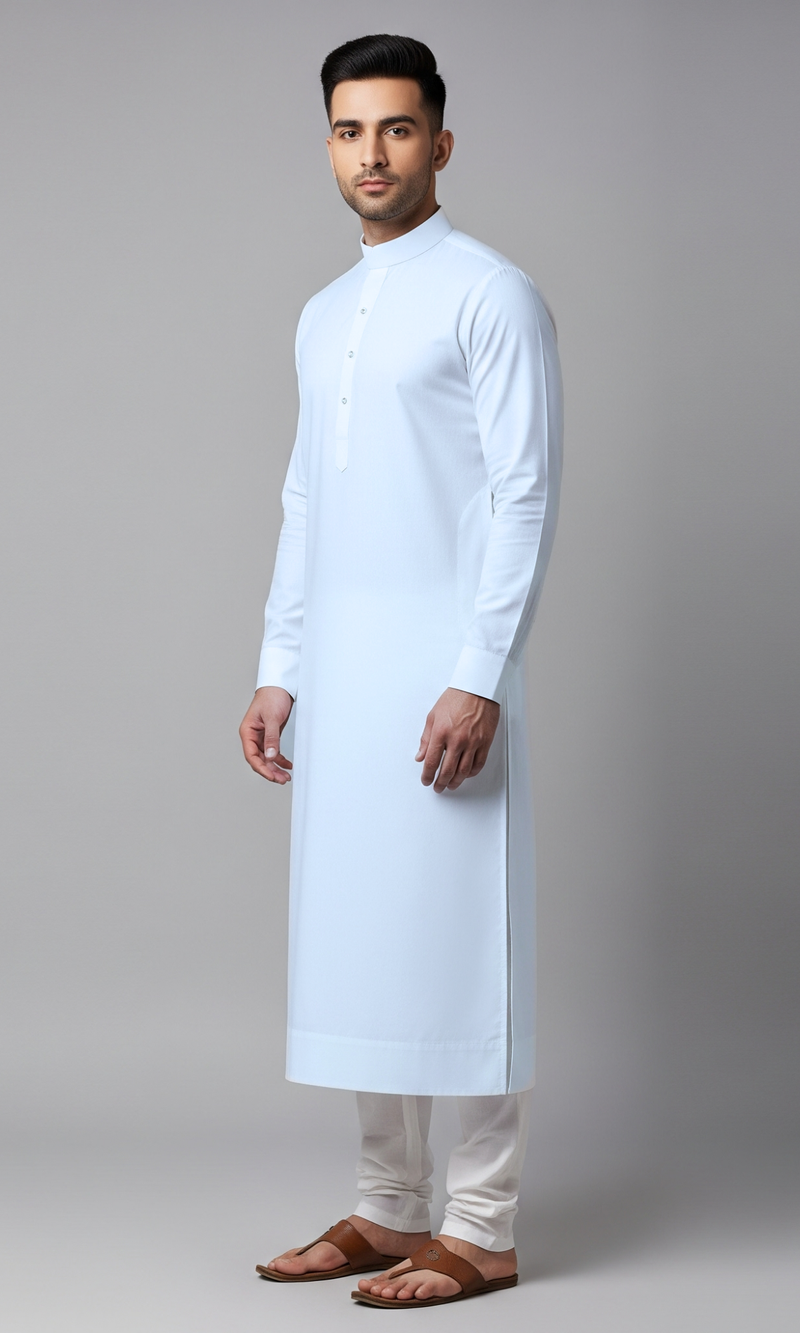 Elegant Light Sky Blue Men’s Kurta