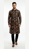 Black Party Wear Embroidered Kurta