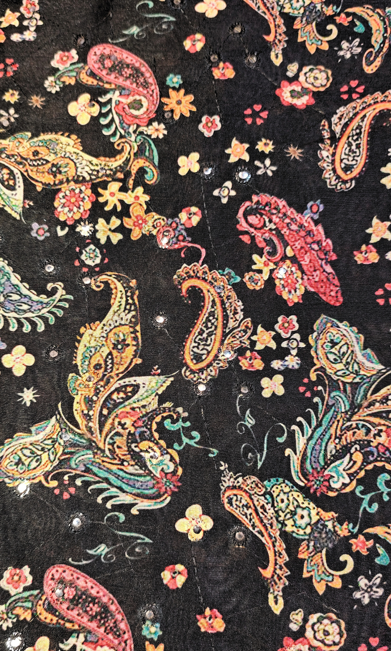 Black Party Wear Embroidered Kurta