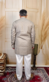 Elegant Beige Blended Linen Embroidered Short Kurta