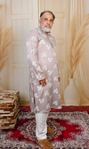 Dusty Floral Printed Cotton Kurta