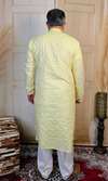 Yellow Pintuck Pure Linen Kurta