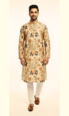Beige Elephant Printed Kurta