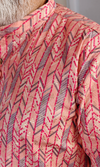 Pink Lined Rich Printed Muslin Silk Kurta