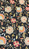 Black and Gold Floral Printed Kurta